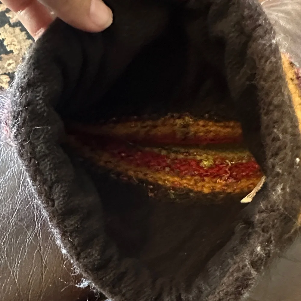 Zig zag Colorful slouchy Knit wool and silk Beanie - Picture 7 of 10